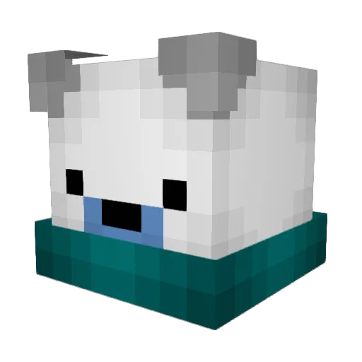 Brownievo Minecraft avatar head, 3D render