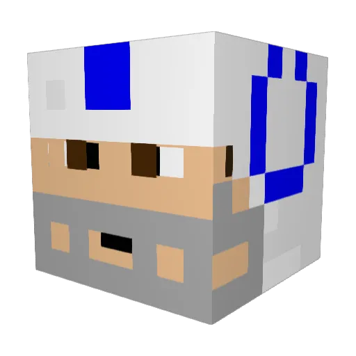 BrownsAuto Minecraft avatar head, 3D render