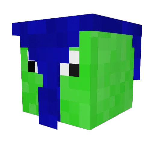 Broxonite Minecraft avatar head, 3D render