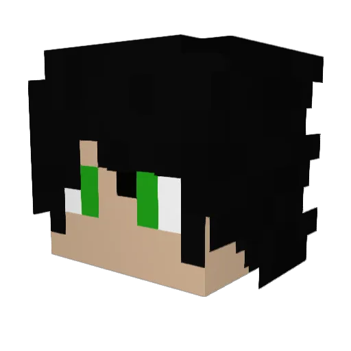 Brozenn Minecraft avatar head, 3D render