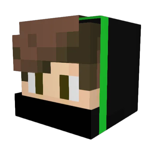 BroziAle Minecraft avatar head, 3D render