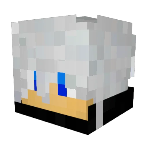 Brqook_ Minecraft avatar head, 3D render