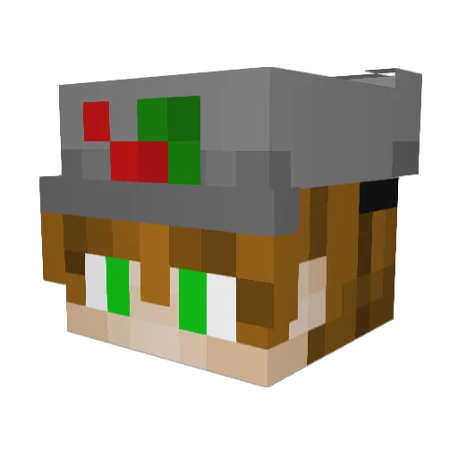 BrrHype Minecraft avatar head, 3D render