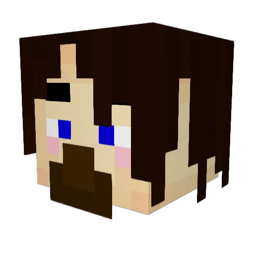 Brrn Minecraft avatar head, 3D render