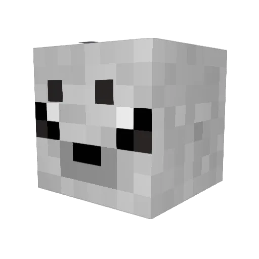 Brruj Minecraft avatar head, 3D render