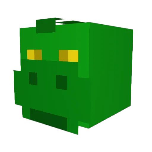 BrtPnkt Minecraft avatar head, 3D render