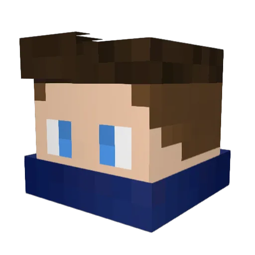 BruJu Minecraft avatar head, 3D render