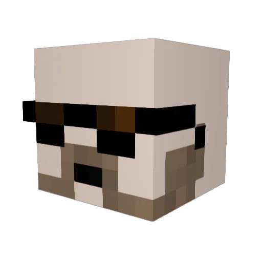 BrucatoPazzo Minecraft avatar head, 3D render