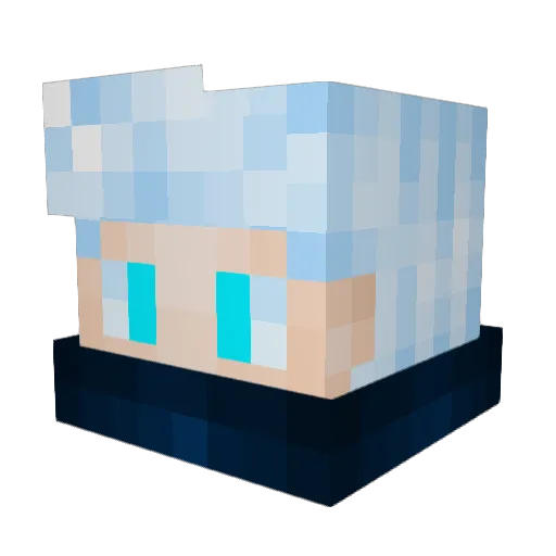 BruceBin Minecraft avatar head, 3D render