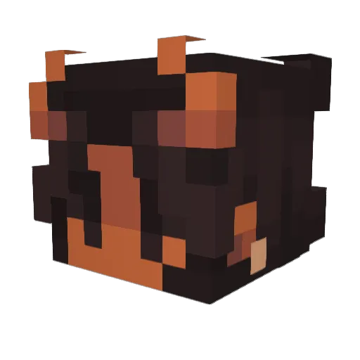 BruceKitty Minecraft avatar head, 3D render