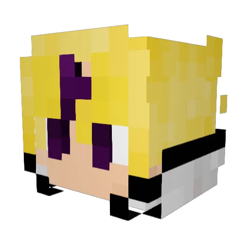 BruceWayneM6 Minecraft avatar head, 3D render