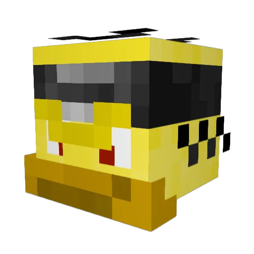 BruceWaynk Minecraft avatar head, 3D render