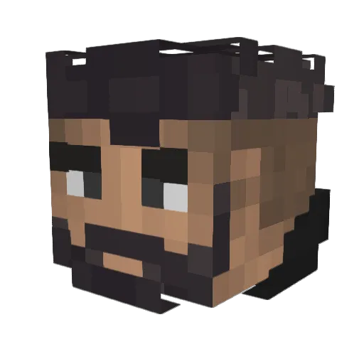 Bruce_ll Minecraft avatar head, 3D render