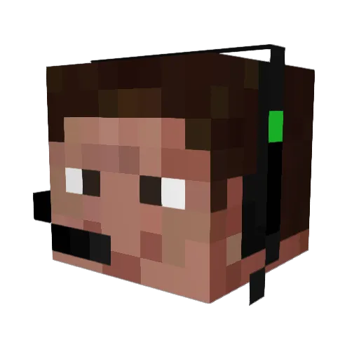 Bruchpilot Minecraft avatar head, 3D render
