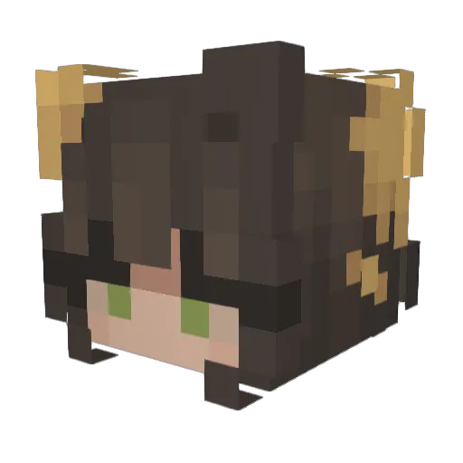 BrucieLucy Minecraft avatar head, 3D render