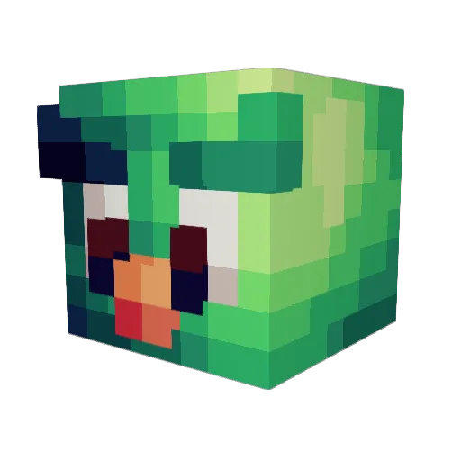 BruderGoldfisch Minecraft avatar head, 3D render