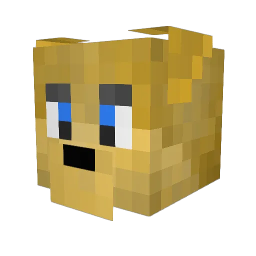 Brudi01 Minecraft avatar head, 3D render