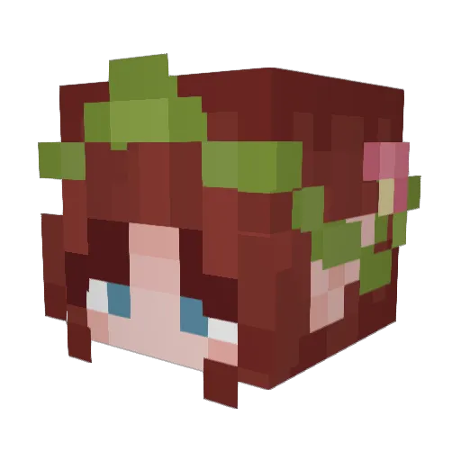 BruenDog Minecraft avatar head, 3D render