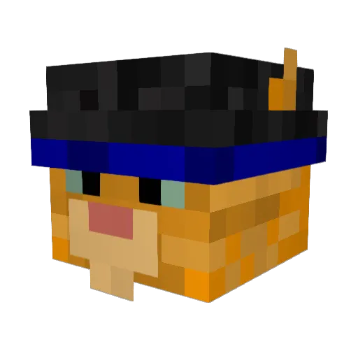 Brugle Minecraft avatar head, 3D render