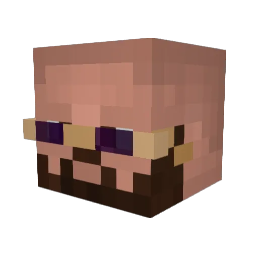 Bruh3744 Minecraft avatar head, 3D render