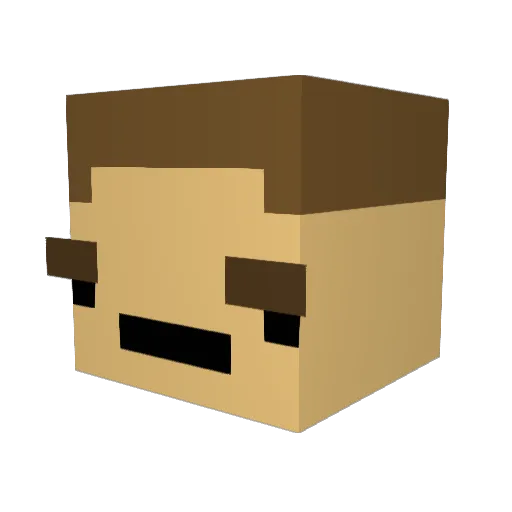 BruhBonk Minecraft avatar head, 3D render