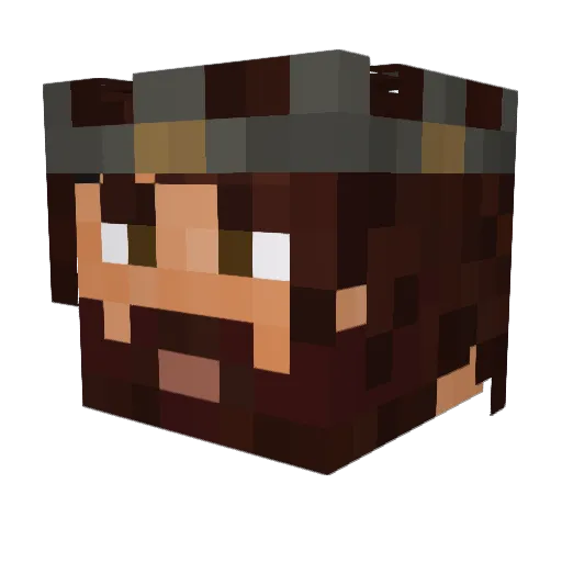 BruhMan85 Minecraft avatar head, 3D render