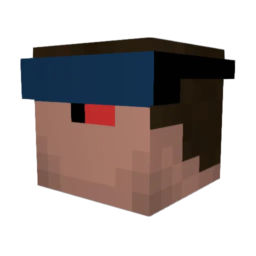 BruhMeow Minecraft avatar head, 3D render