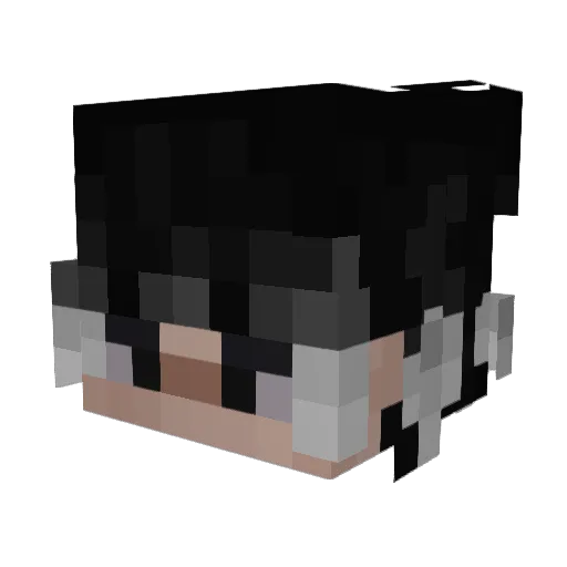 BruhMomentLL Minecraft avatar head, 3D render
