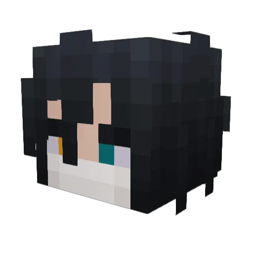 Bruhlos Minecraft avatar head, 3D render