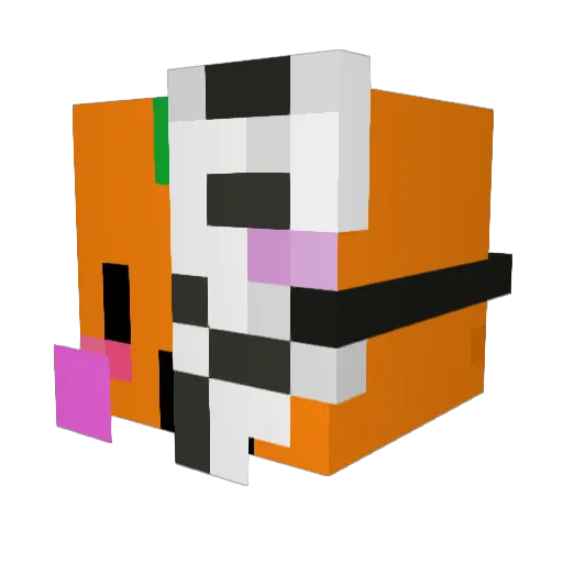 Bruhnord Minecraft avatar head, 3D render