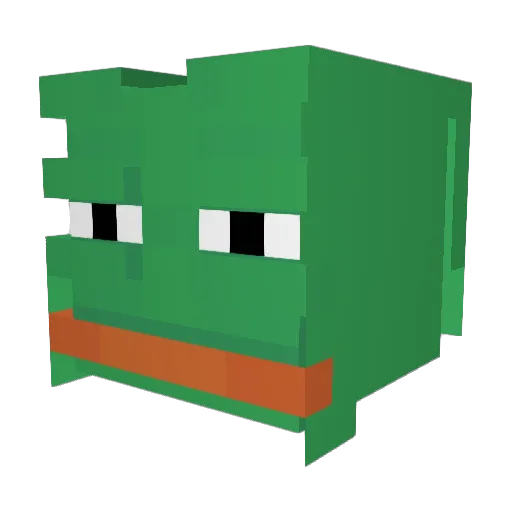 Bruhson Minecraft avatar head, 3D render