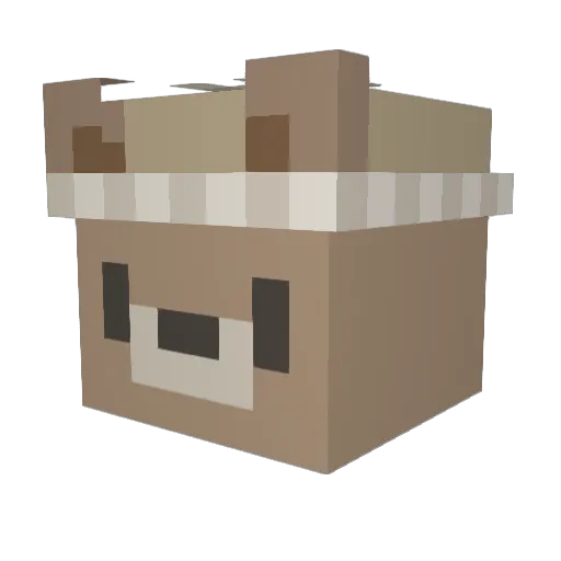 Bruinebies Minecraft avatar head, 3D render