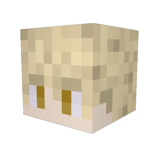 BruisedWiener Minecraft avatar head, 3D render