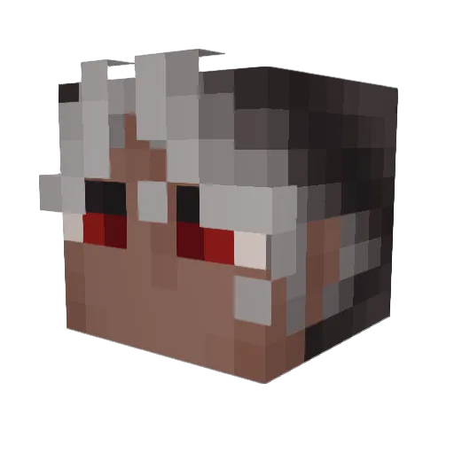Brujha Minecraft avatar head, 3D render