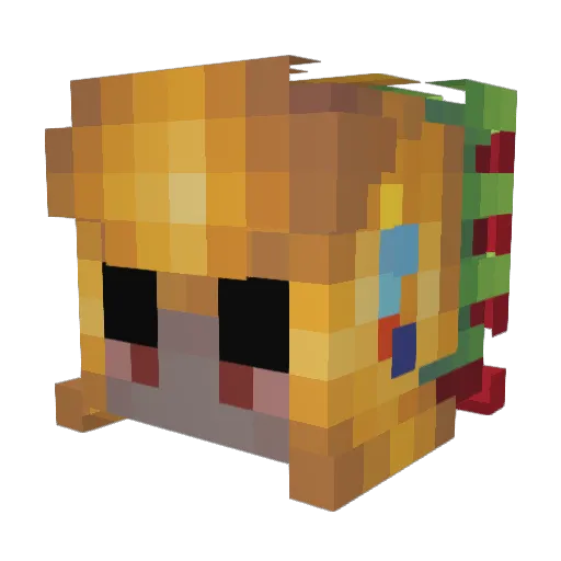 Brukel Minecraft avatar head, 3D render