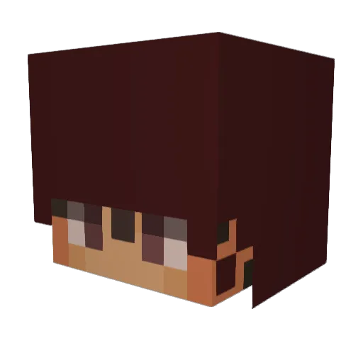 Brum_Twitch Minecraft avatar head, 3D render