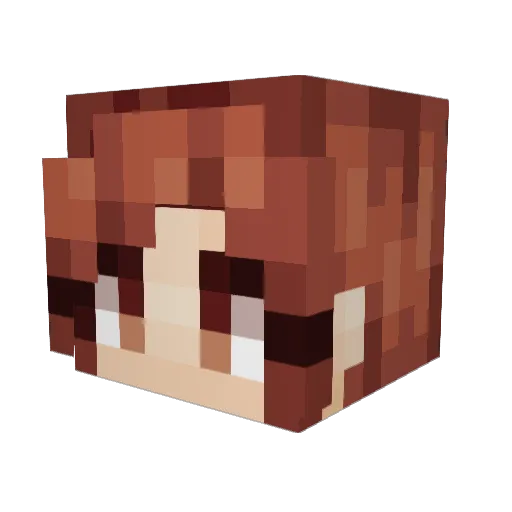 Brumee Minecraft avatar head, 3D render