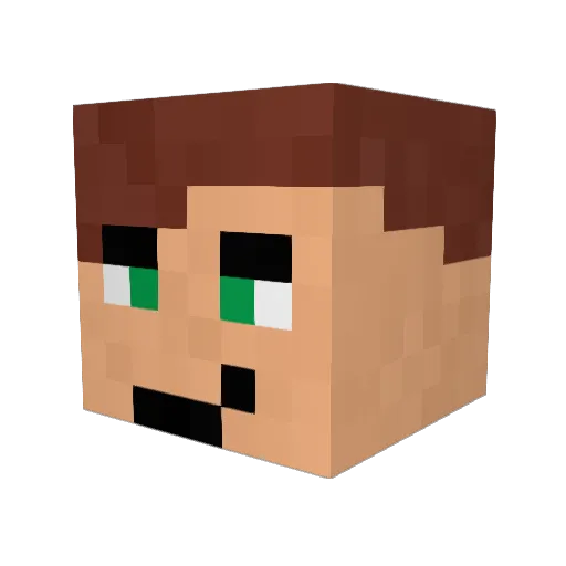 Brumlesten Minecraft avatar head, 3D render