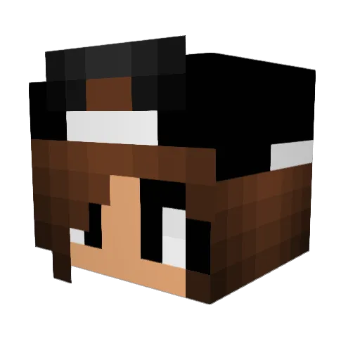 Bruna004 Minecraft avatar head, 3D render