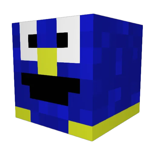 Brunator13 Minecraft avatar head, 3D render