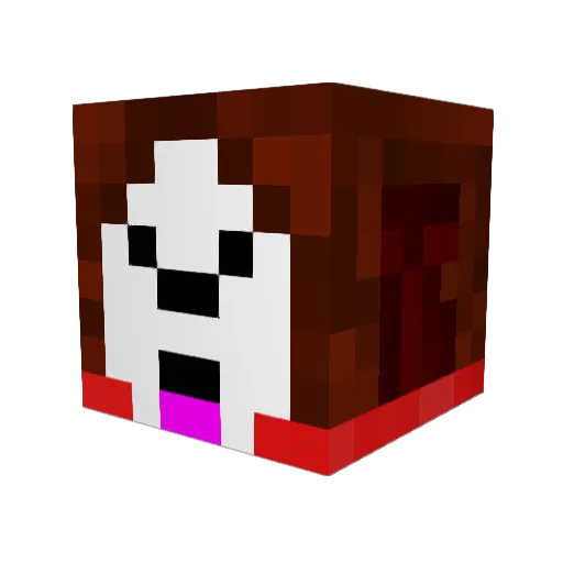 Brunchiee Minecraft avatar head, 3D render