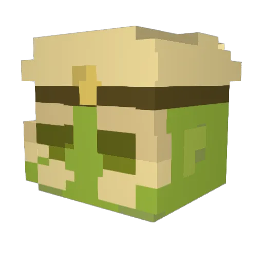 Brundibell Minecraft avatar head, 3D render