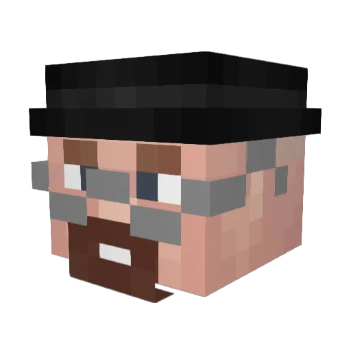 BruneitorVG Minecraft avatar head, 3D render