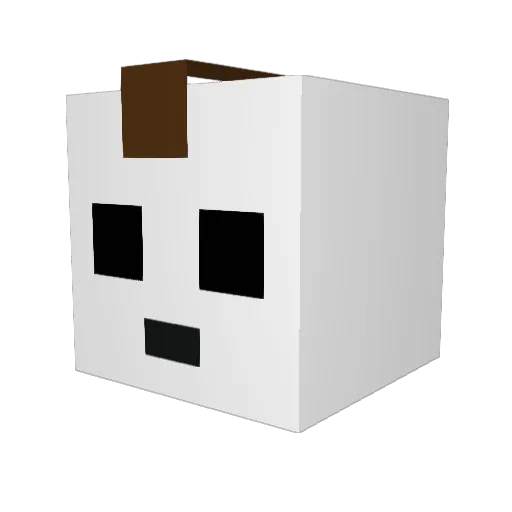 Brunesco Minecraft avatar head, 3D render