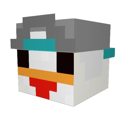 BrunetteSB Minecraft avatar head, 3D render