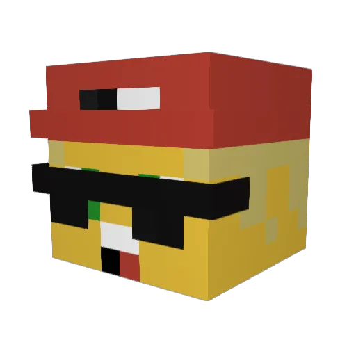 Brungy Minecraft avatar head, 3D render