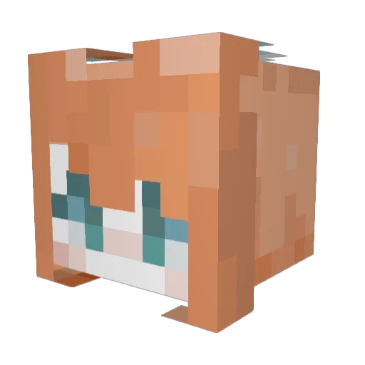 Brunhl Minecraft avatar head, 3D render