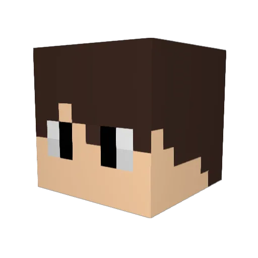 BruninCS Minecraft avatar head, 3D render