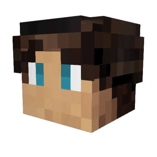 Brunixon2 Minecraft avatar head, 3D render