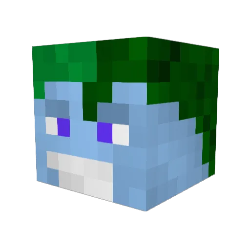 Brunkalicious Minecraft avatar head, 3D render
